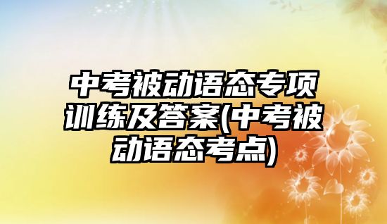 中考被動語態(tài)專項訓練及答案(中考被動語態(tài)考點)