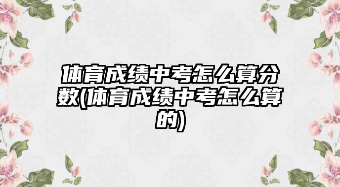 體育成績中考怎么算分?jǐn)?shù)(體育成績中考怎么算的)