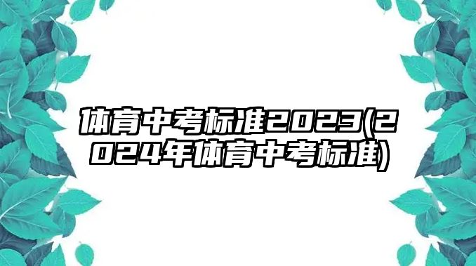 體育中考標(biāo)準(zhǔn)2023(2024年體育中考標(biāo)準(zhǔn))