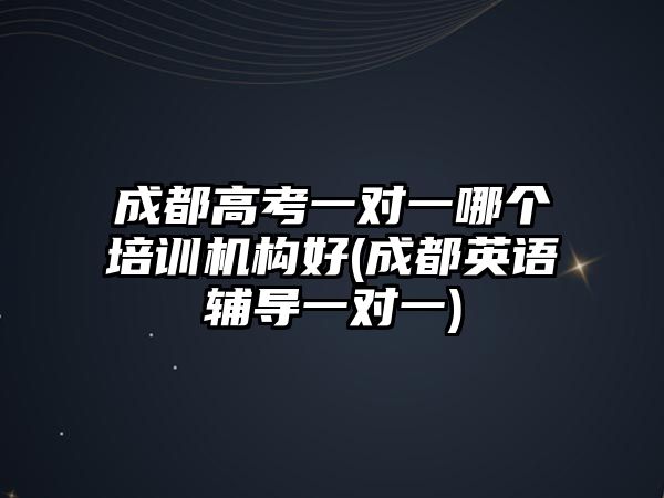 成都高考一對(duì)一哪個(gè)培訓(xùn)機(jī)構(gòu)好(成都英語(yǔ)輔導(dǎo)一對(duì)一)