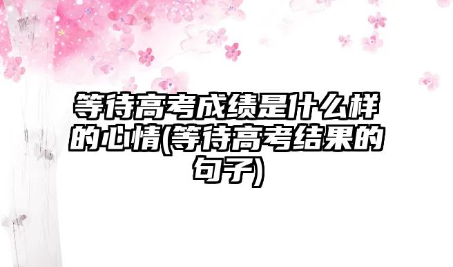 等待高考成績(jī)是什么樣的心情(等待高考結(jié)果的句子)