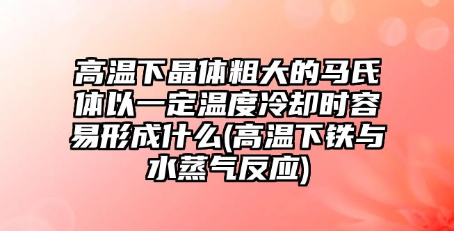 高溫下晶體粗大的馬氏體以一定溫度冷卻時容易形成什么(高溫下鐵與水蒸氣反應)