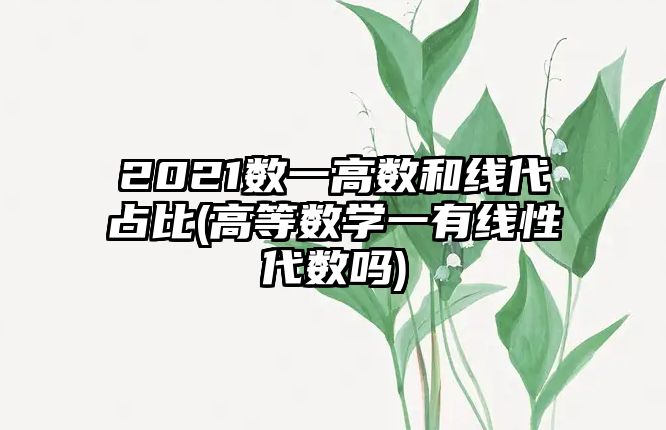 2021數(shù)一高數(shù)和線代占比(高等數(shù)學一有線性代數(shù)嗎)