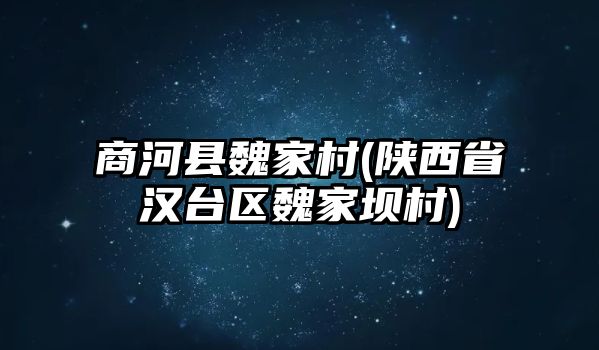 商河縣魏家村(陜西省漢臺區(qū)魏家壩村)