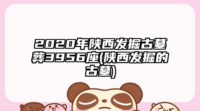 2020年陜西發(fā)掘古墓葬3956座(陜西發(fā)掘的古墓)