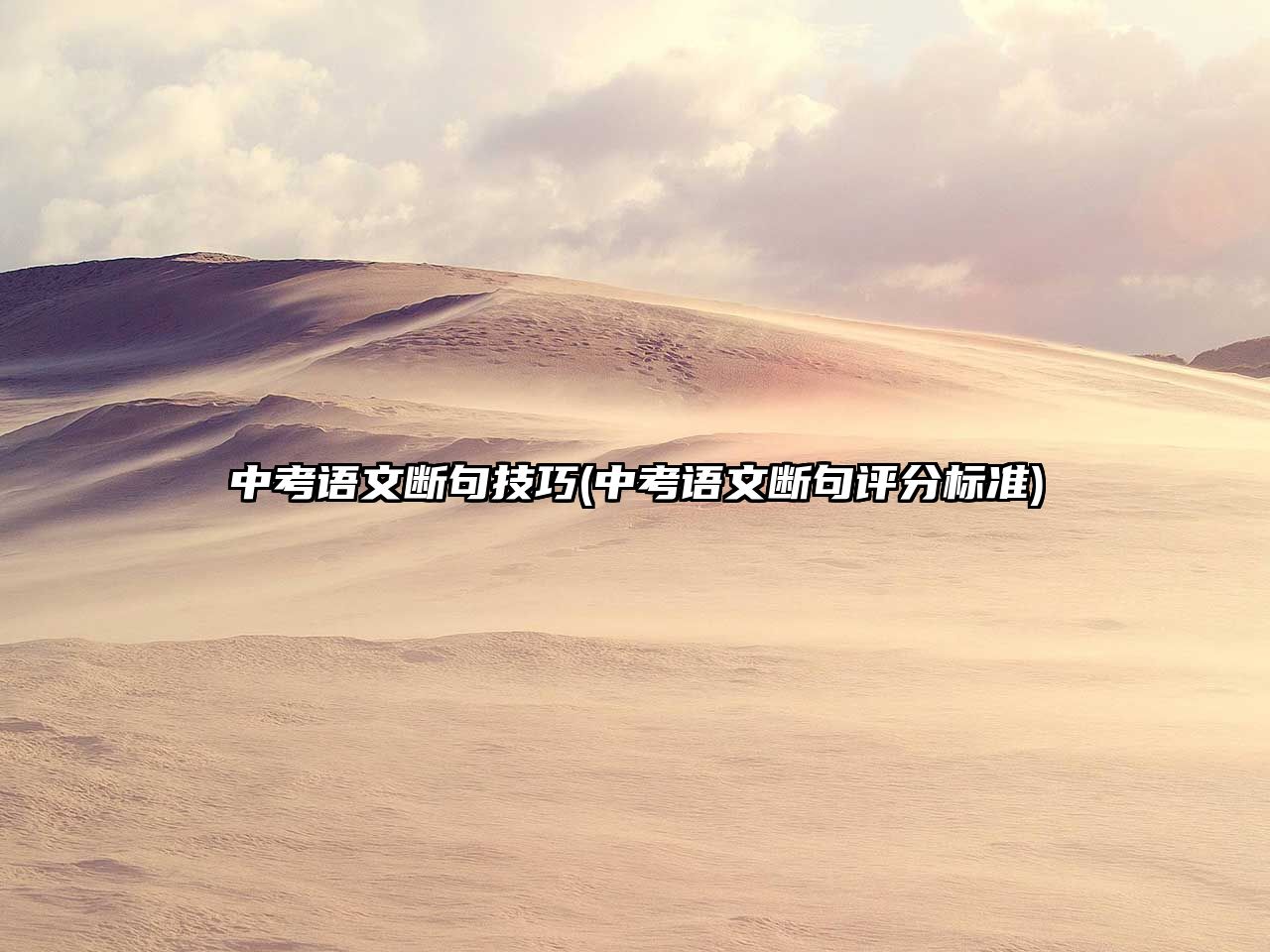 中考語文斷句技巧(中考語文斷句評(píng)分標(biāo)準(zhǔn))