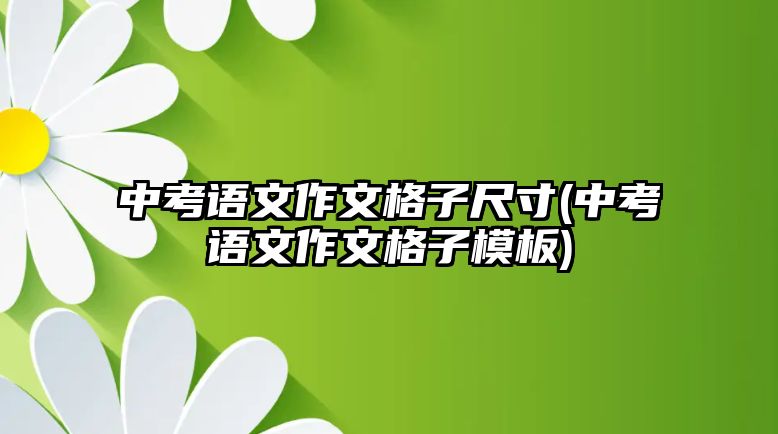 中考語(yǔ)文作文格子尺寸(中考語(yǔ)文作文格子模板)