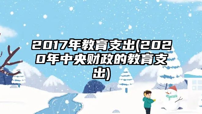 2017年教育支出(2020年中央財(cái)政的教育支出)