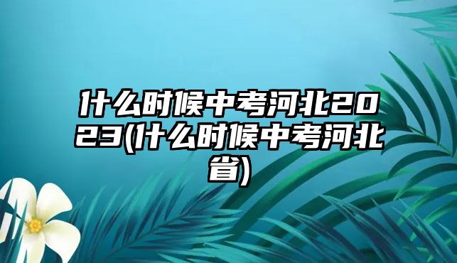 什么時候中考河北2023(什么時候中考河北省)