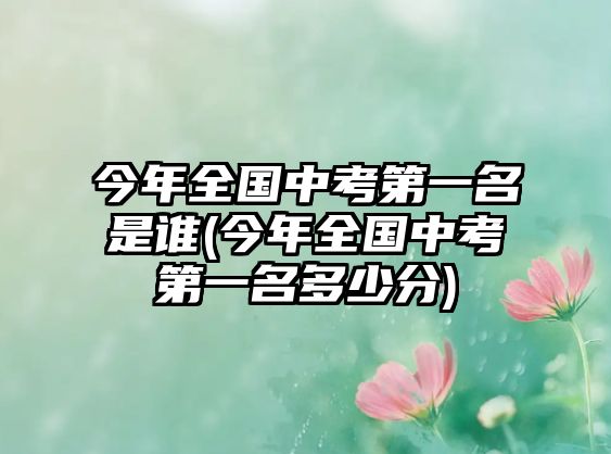 今年全國(guó)中考第一名是誰(今年全國(guó)中考第一名多少分)