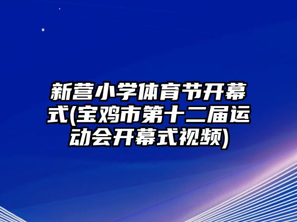 新營小學(xué)體育節(jié)開幕式(寶雞市第十二屆運(yùn)動會開幕式視頻)