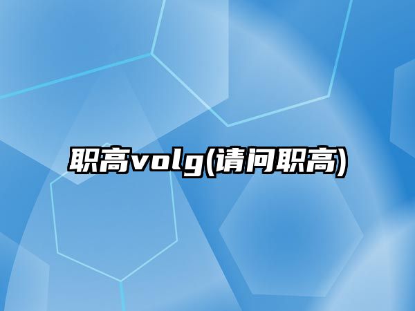 職高volg(請問職高)