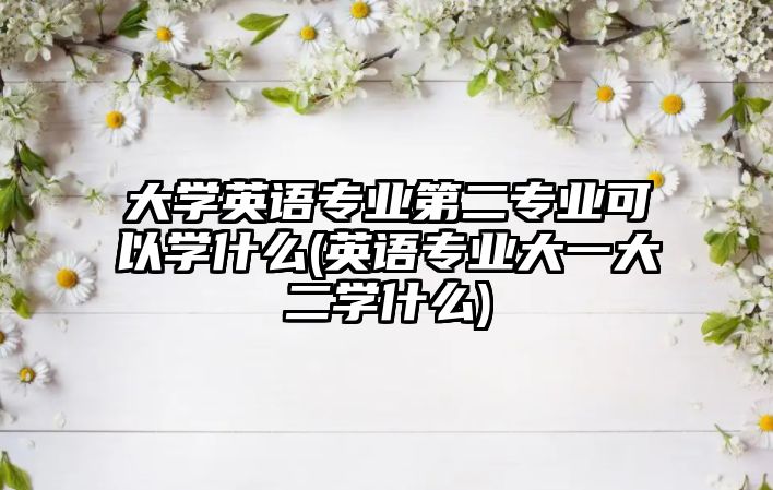 大學英語專業(yè)第二專業(yè)可以學什么(英語專業(yè)大一大二學什么)