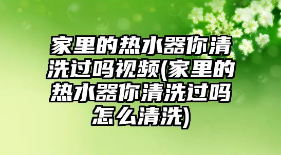 家里的熱水器你清洗過嗎視頻(家里的熱水器你清洗過嗎怎么清洗)