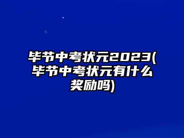 畢節(jié)中考狀元2023(畢節(jié)中考狀元有什么獎勵嗎)