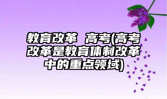 教育改革 高考(高考改革是教育體制改革中的重點領域)