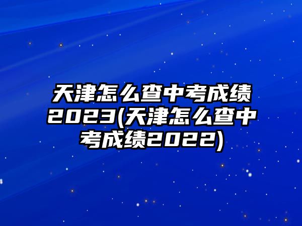 天津怎么查中考成績2023(天津怎么查中考成績2022)