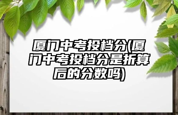 廈門中考投檔分(廈門中考投檔分是折算后的分?jǐn)?shù)嗎)