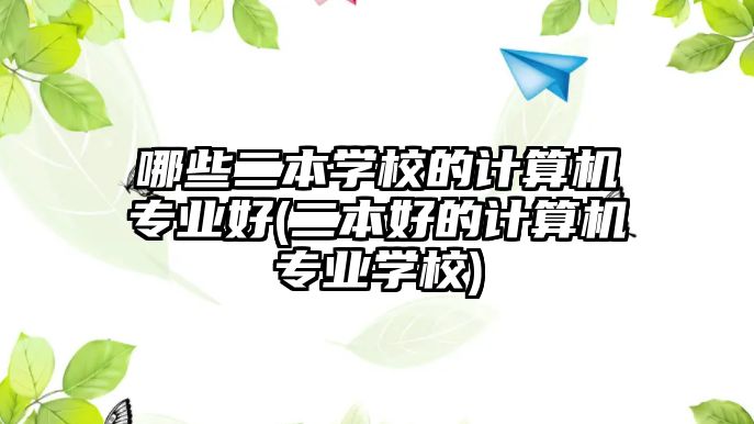 哪些二本學校的計算機專業(yè)好(二本好的計算機專業(yè)學校)