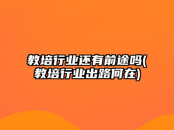 教培行業(yè)還有前途嗎(教培行業(yè)出路何在)