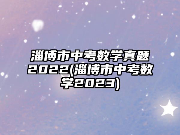 淄博市中考數(shù)學(xué)真題2022(淄博市中考數(shù)學(xué)2023)