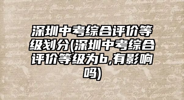 深圳中考綜合評(píng)價(jià)等級(jí)劃分(深圳中考綜合評(píng)價(jià)等級(jí)為b,有影響嗎)