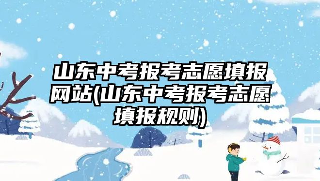 山東中考報(bào)考志愿填報(bào)網(wǎng)站(山東中考報(bào)考志愿填報(bào)規(guī)則)