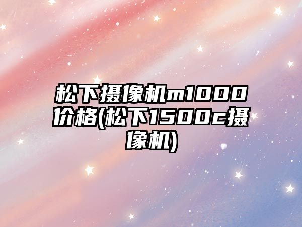 松下攝像機(jī)m1000價(jià)格(松下1500c攝像機(jī))