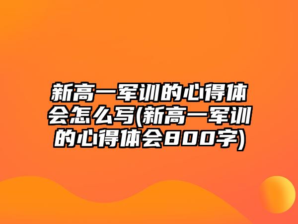 新高一軍訓(xùn)的心得體會(huì)怎么寫(xiě)(新高一軍訓(xùn)的心得體會(huì)800字)