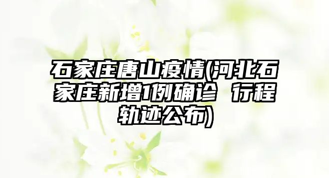 石家莊唐山疫情(河北石家莊新增1例確診 行程軌跡公布)