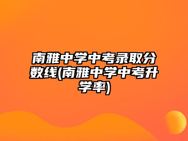 南雅中學(xué)中考錄取分?jǐn)?shù)線(南雅中學(xué)中考升學(xué)率)