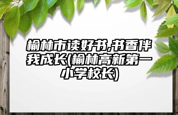 榆林市讀好書,書香伴我成長(榆林高新第一小學(xué)校長)