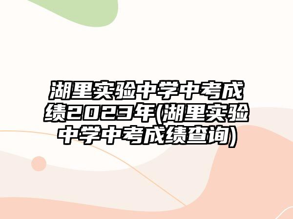 湖里實(shí)驗(yàn)中學(xué)中考成績(jī)2023年(湖里實(shí)驗(yàn)中學(xué)中考成績(jī)查詢)