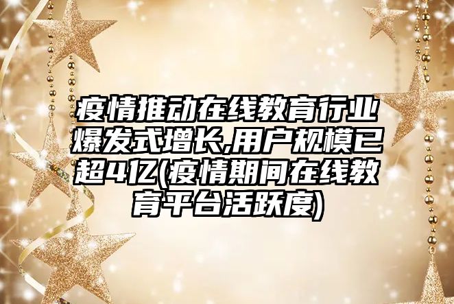 疫情推動在線教育行業(yè)爆發(fā)式增長,用戶規(guī)模已超4億(疫情期間在線教育平臺活躍度)