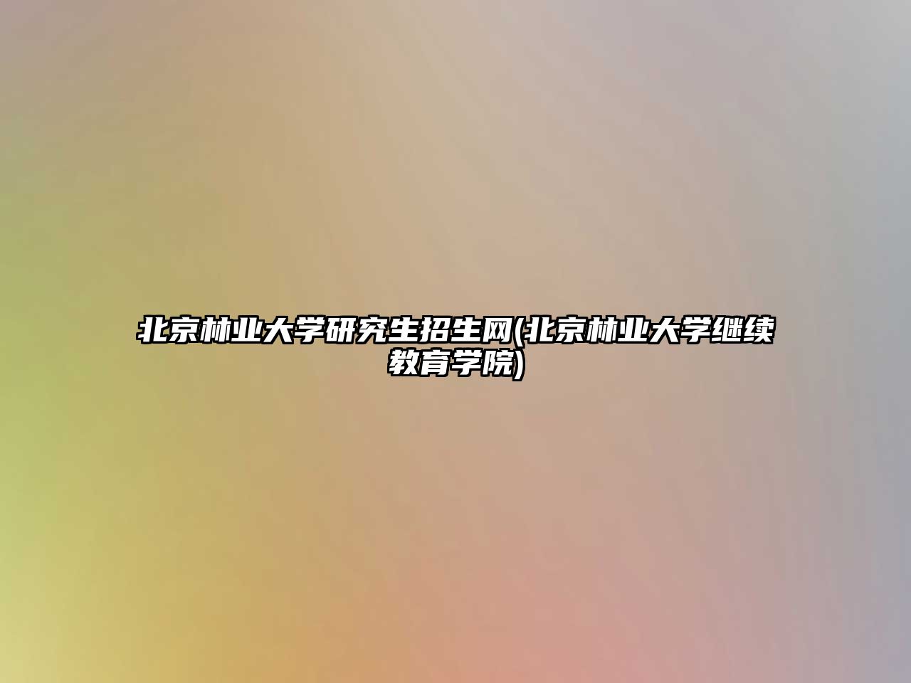 北京林業(yè)大學(xué)研究生招生網(wǎng)(北京林業(yè)大學(xué)繼續(xù)教育學(xué)院)